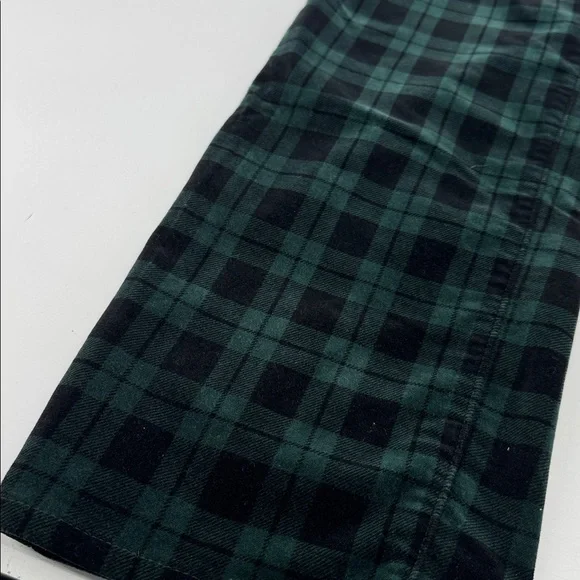 Talbots Holiday Preppy Old Money Tartan Plaid Velveteen Straight Leg Pants - Picture 7 of 16